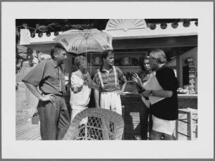 Grit Boettcher, Patrick Winczewski und Sandra Kreisler, Fernsehproduktion "Hotel Paradies", Mallorca