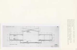 Aquarium, Düsseldorf-Düsseltal (Diplomarbeit bei Peter Poelzig): Krodilhalle, Terrarium, Konstruktionsdetail und Schnitt 1:50