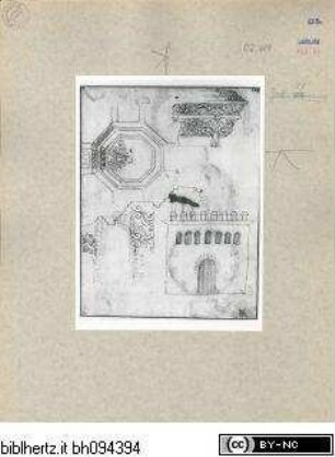 Codex Destailleur AArchitekturstudien, Fassade mit Portal - Destailleur Sketchbook A; inv. Oz 109; Codex: inv. Oz 109; OZ 109