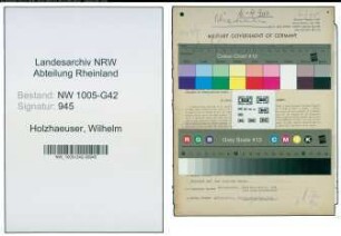 Entnazifizierung Wilhelm Holzhaeuser , geb. 11.07.1901 (Arbeiter)