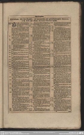Chronologia, oder Zeit-Register, der vornehmsten und gedenkwürdigsten Historien, so im Alten und Neuen Testament beschrieben werden