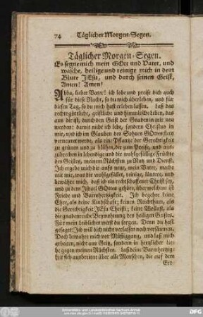Täglicher Morgen-Segen.