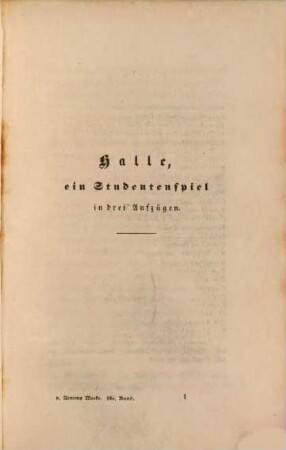Ludwig Achim's von Arnim sämmtliche Werke, 16. Halle und Jerusalem : Studentenspiel und Pilgerabenteuer