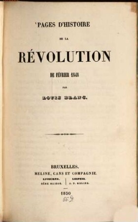 Pagés d'histoire de la révolution de Fevrier 1848