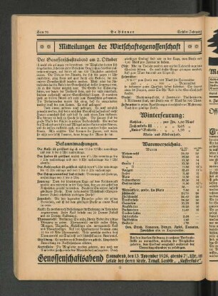 Warenverzeichnis.