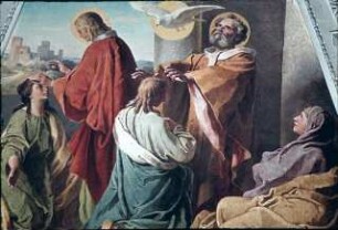 Erste Firmung in Samaria durch die Apostel Petrus und Johannes