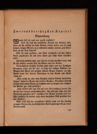 Zweiunddreißigstes Kapitel Einweihung