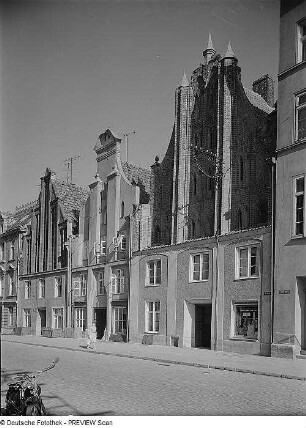 Stralsund. Wohnhäuser in der Mühlenstraße