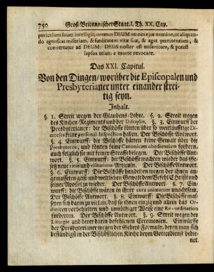Das XXI. Capitul.