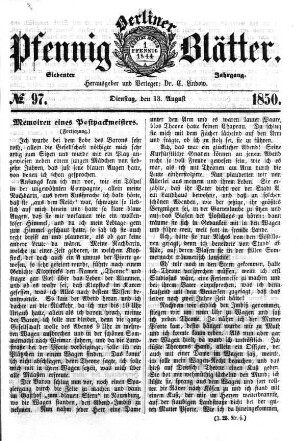 No. 97, Dienstag, den 13. August