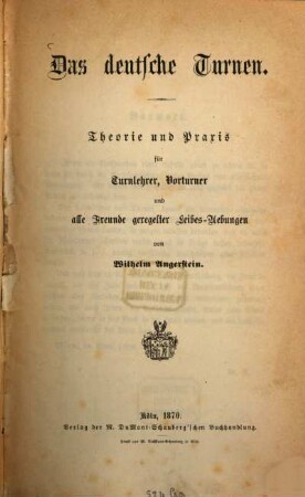 Das deutsche Turnen
