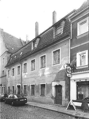 Pirna-Altstadt, Barbiergasse 1. Wohnhaus (Bezeichnung 1748). Straßenansicht