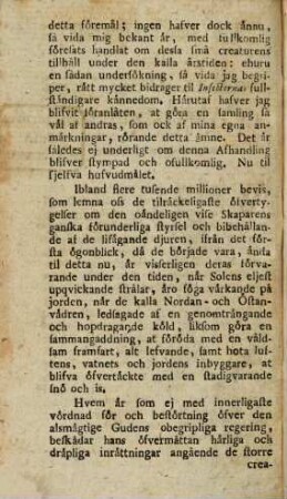Et kort utkast om swenska insecters winterqvarter