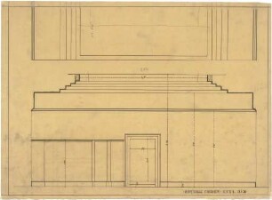 Billing, Hermann; Mannheim (Baden-Württemberg); Kunsthalle - Raum 4, Wand (Ansicht); Decke (Ansicht, Schnitt)