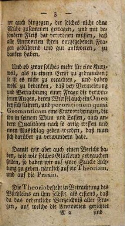 Glücksrad, durch welches man nach astrologischer Art auf unterschiedliche Fragen, die den den zwölf himmlischen Häusern nach abgetheilt sind, eine Antwort finden kan[n], was einem darauf Glückliches oder Widerwärtiges begegnen kann : sehr kurzweilig für jedermann, der etwas Neues liebt ...