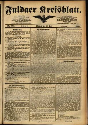 Ausgabe vom Mittwoch, den 13. Mai 1908.