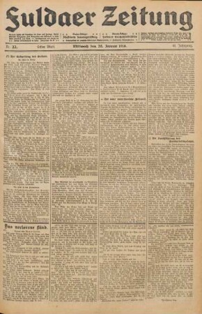 Ausgabe vom Mittwoch, den 28. Januar 1914.