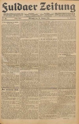 Ausgabe vom Mittwoch, den 28. Januar 1914.