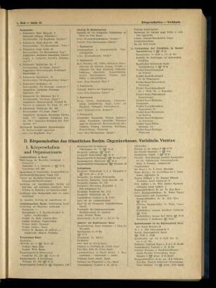Körperschaften des öffentlichen Rechts, Organisationen, Verbände, Vereine
