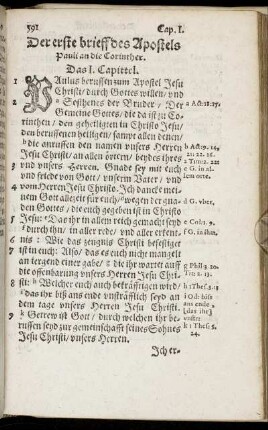 Der erste brieff des Apostels Pauli an die Corinther.