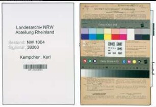 Entnazifizierung Karl Kempchen , geb. 25.12.1885 (Beamter)