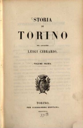 Storia di Torino. 1