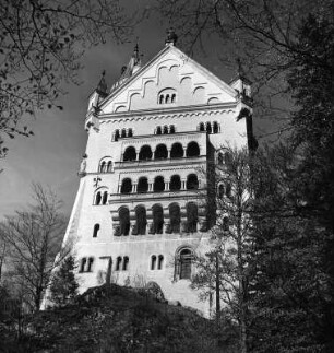 Schwangau-Hohenschwangau. Schloss Neuschwanstein (1869-1899; C. Jank, E. Riedel, G. v. Dollmann). Palas