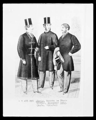 Herren im Überzieher, Dezember 1862