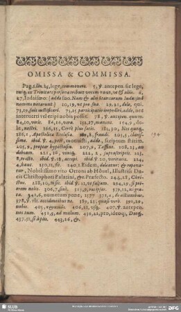 Omissa & Commissa