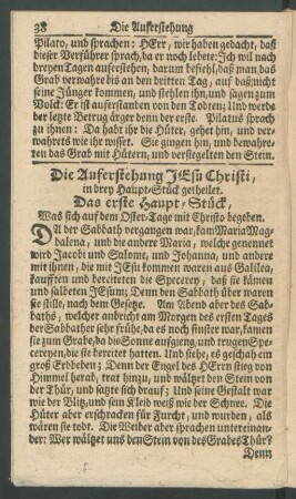 Die Auferstehung JEsu Christi, ...