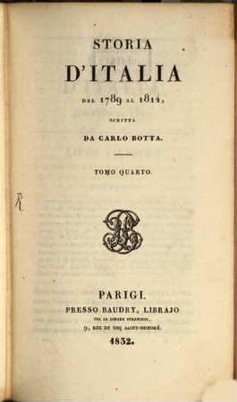 Storia d'Italia dal 1789 al 1814. 4