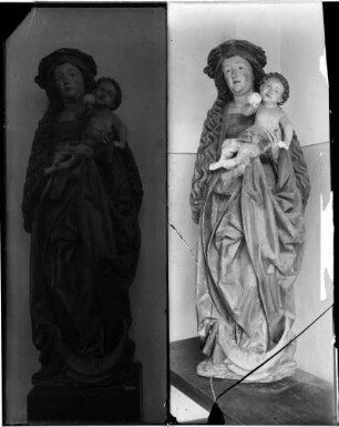 Kippenheim Evangelische Friedensgemeine Kippenheim (ehemals Sankt Mauritius Kirche) Madonnafigur aus der Beinhauskapelle (Ende 15. Jahrhundert)