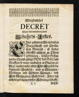 2r-4v, Obrigkeitliches Decret