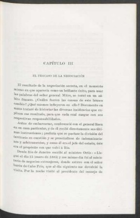 Capítulo III - El fracaso de la negociación