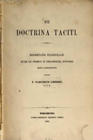 De doctrina Taciti