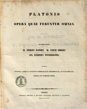 Platonis opera quae feruntur omnia