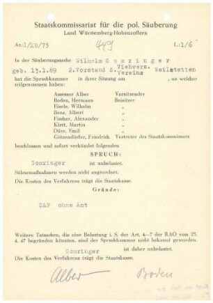 Gomringer, Wilhelm