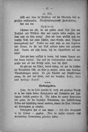 Liebesgaben.