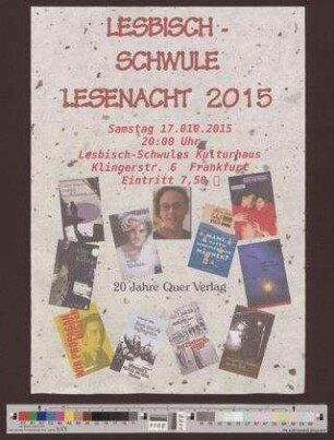 Lesbisch-Schwule Lesenacht 2015