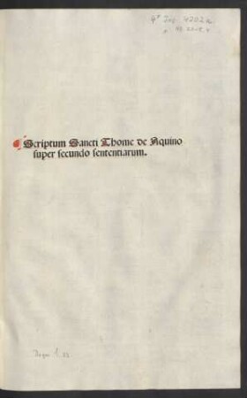 Super secundo sententiarum. Hrsg. Cornelius Sambucus Veronensis