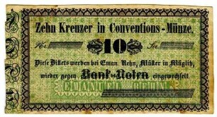 10 Kreuzer Conventions-Münze