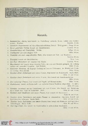 Keramik (Nr. 1-80)
