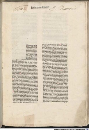 Lectura super prima et secunda parte Codicis, 1