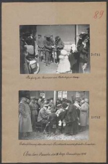 Listenführung über die nach Frankreich zurückkehrenden bzw. beförderten Einwohner
