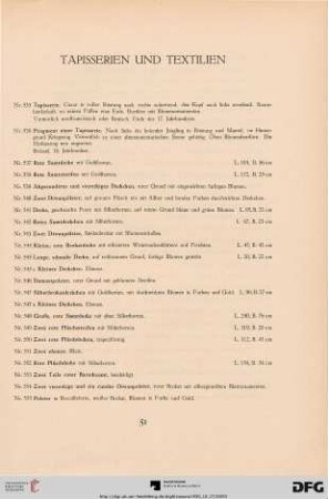 Tapisserien und Textilien (Nr. 535-593)
