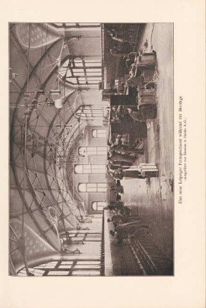 Das neue Leipziger Fernsprechamt während der Montage (Ausgeführt von Siemens & Halske A.-G.)