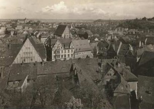 Meißen, Blick vom Haus Freiheit Nr. 8 über die Altstadt : Blick vom "Professorenhaus" über Meißen
