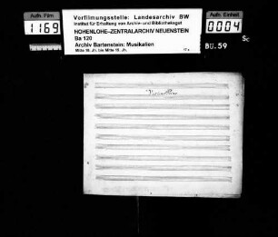 Christoph Willibald Gluck: Ouverture d 'Ifigenie / Del Signore Gluck / à / Due Violini Due Oboe / Due Flauti Due Corni / Fagotti Bassi e Viola / Clarini et Timpani / [Iphigenie in Aulis]; Ms.ca. 1780; Erstaufführung der Oper 1774.