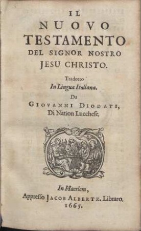 Il Nuovo Testamento Del Signor Nostro Jesu Christo
