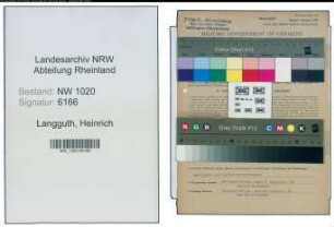 Entnazifizierung Heinrich Langguth , geb. 02.09.1914 (Kaufmaennischer Angestellter)